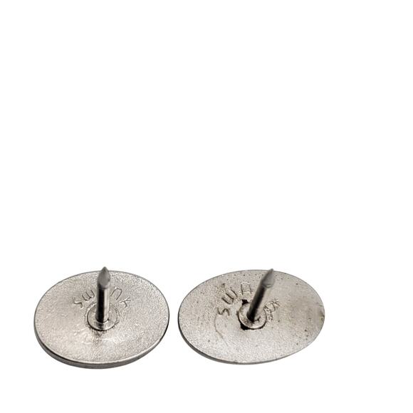 Swank Cufflinks & Tie Tacks Brushed Silver Tone Etched Vintage Mens Jewelry 80s - Picture 7 of 16